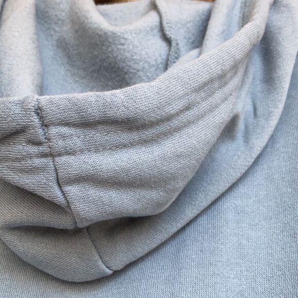 Hippie Rose cropped hoodie color warm grey is blue - Picture 5 of 5